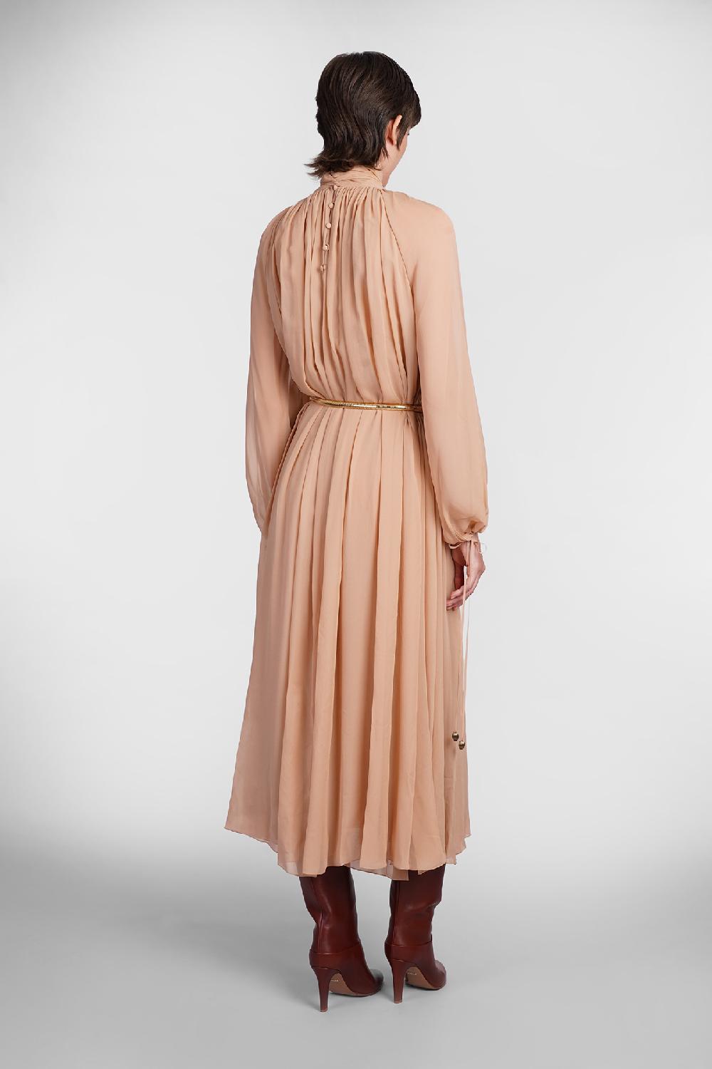 Deliberti Chloé Abito in seta rosa cod. 406245 - Deliberti The Luxury Shopping Super sconto