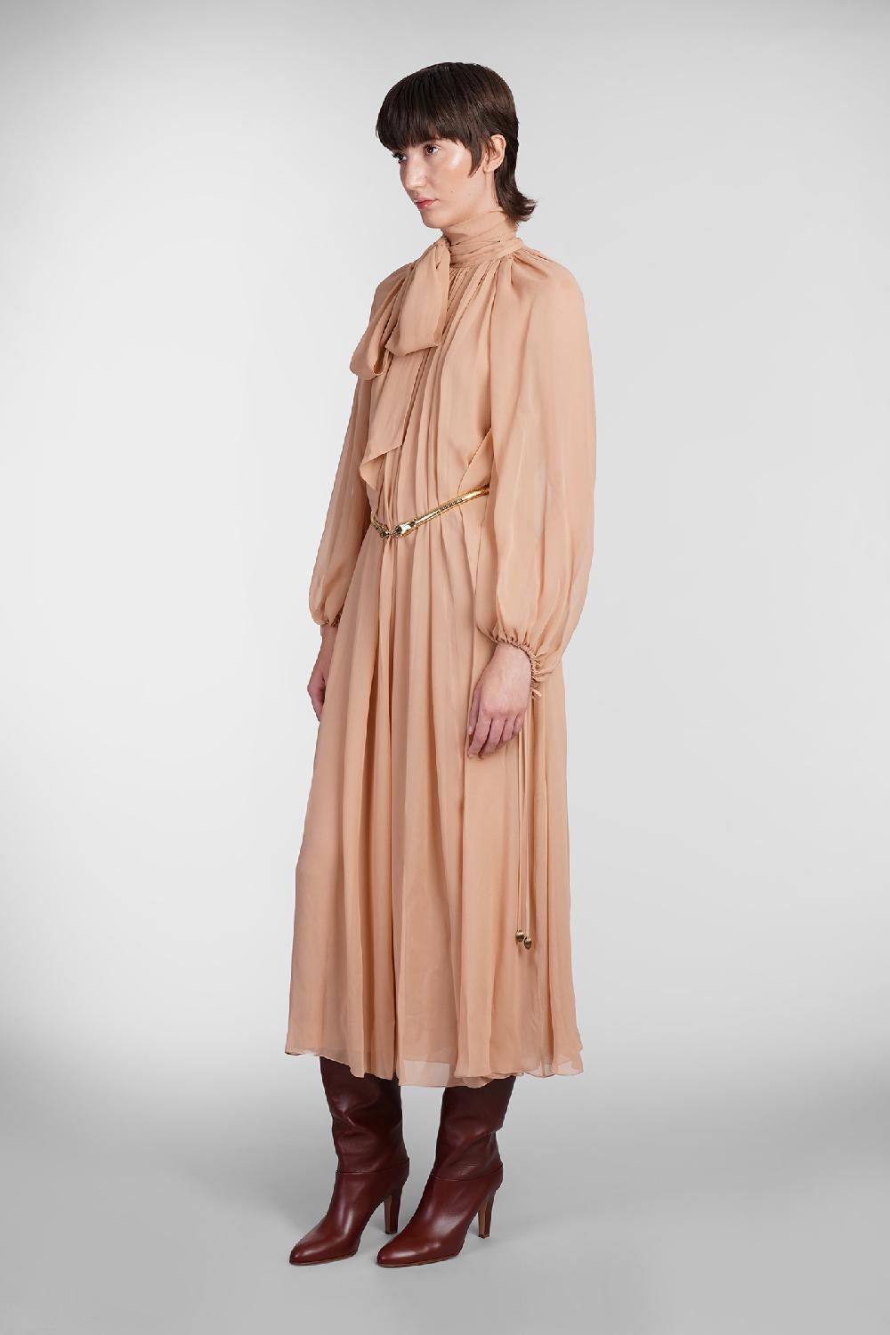 Deliberti Chloé Abito in seta rosa cod. 406245 - Deliberti The Luxury Shopping Super sconto