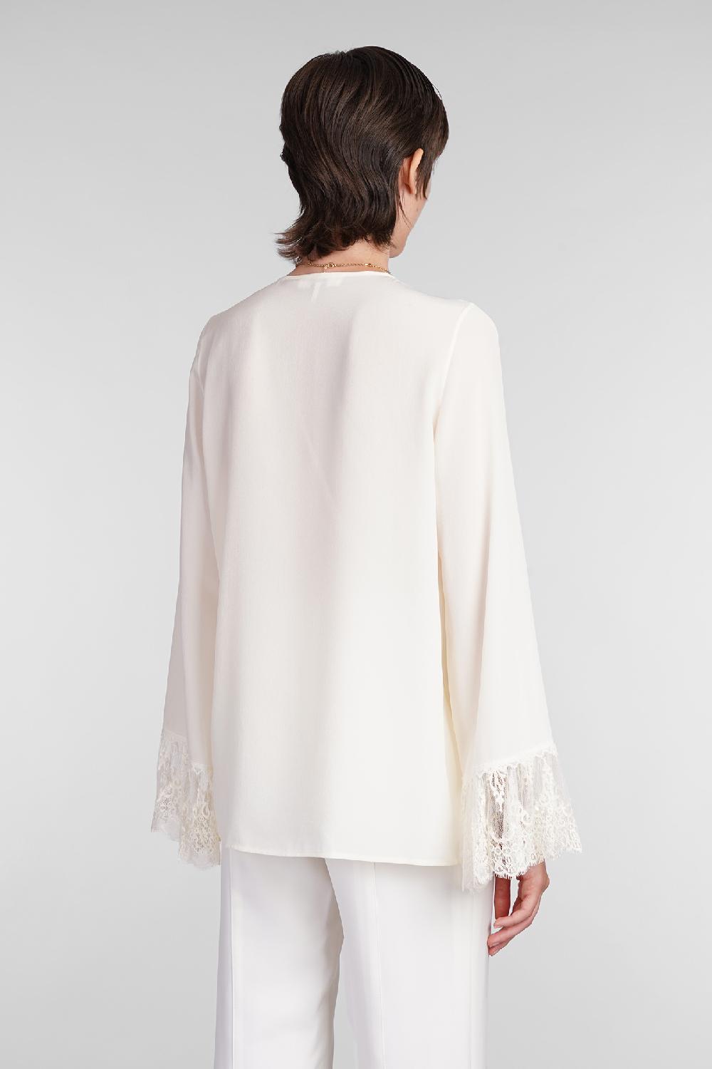 Deliberti Chloé Blusa in seta beige cod. 406246 - Deliberti The Luxury Shopping 50% di sconto con spedizione gratuita