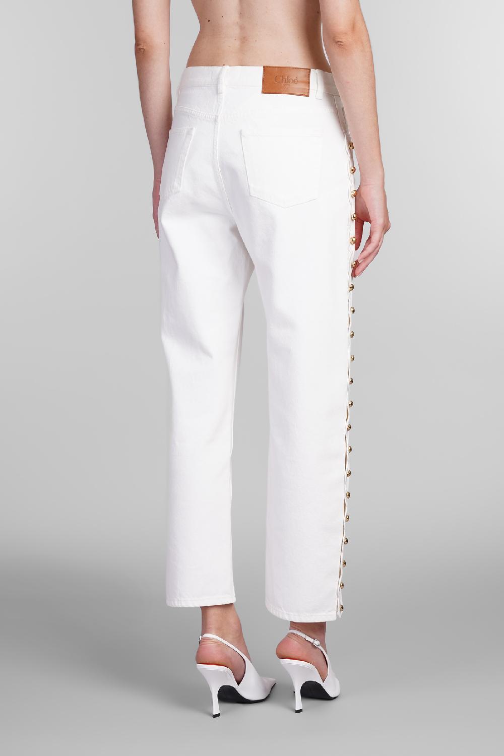 Deliberti Chloé Jeans in denim bianco cod. 404211 - Deliberti The Luxury Shopping Trasporto libero internazionale