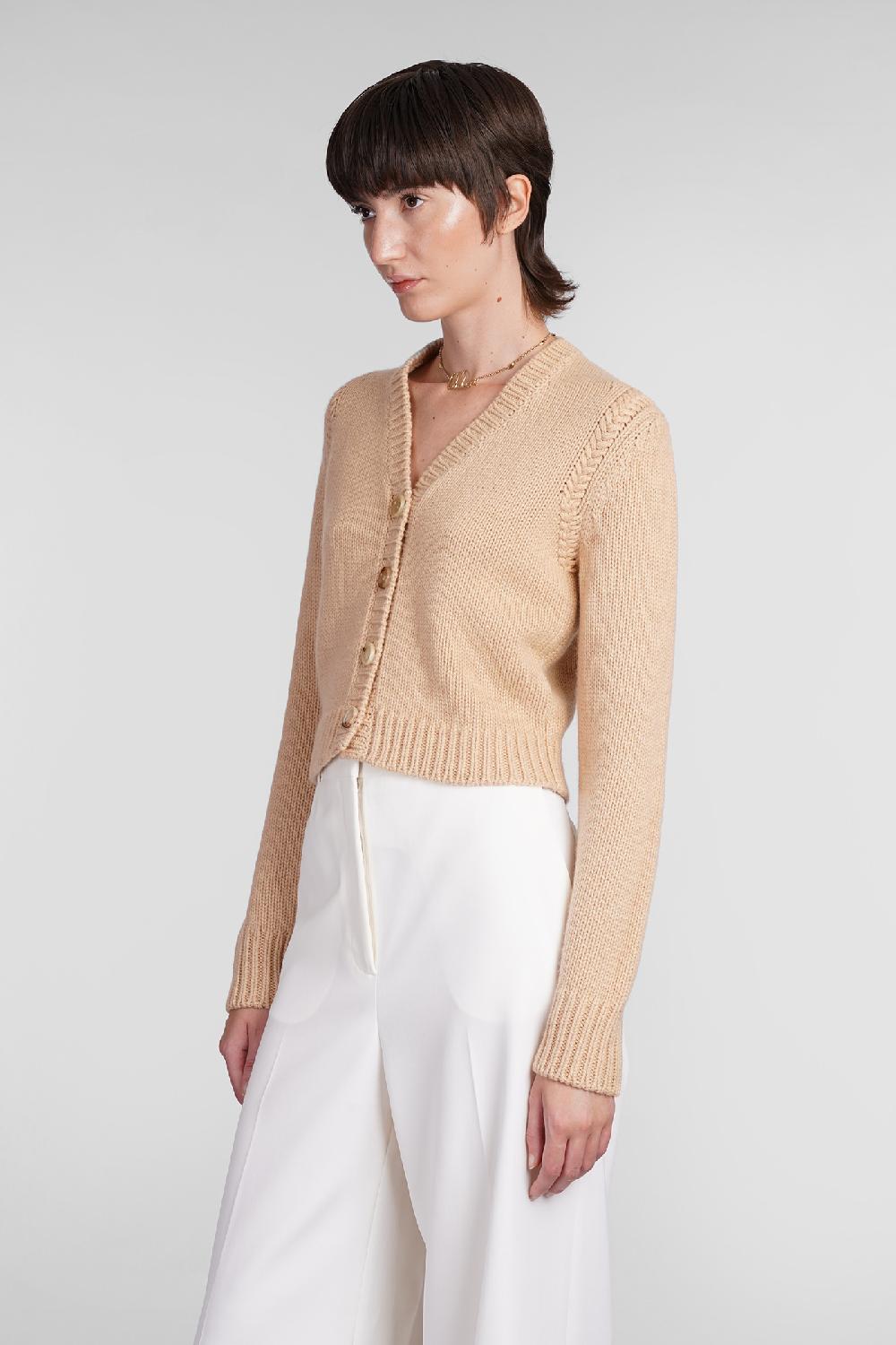 Deliberti Chloé Cardigan in lana cipria cod. 406258 - Deliberti The Luxury Shopping Officina