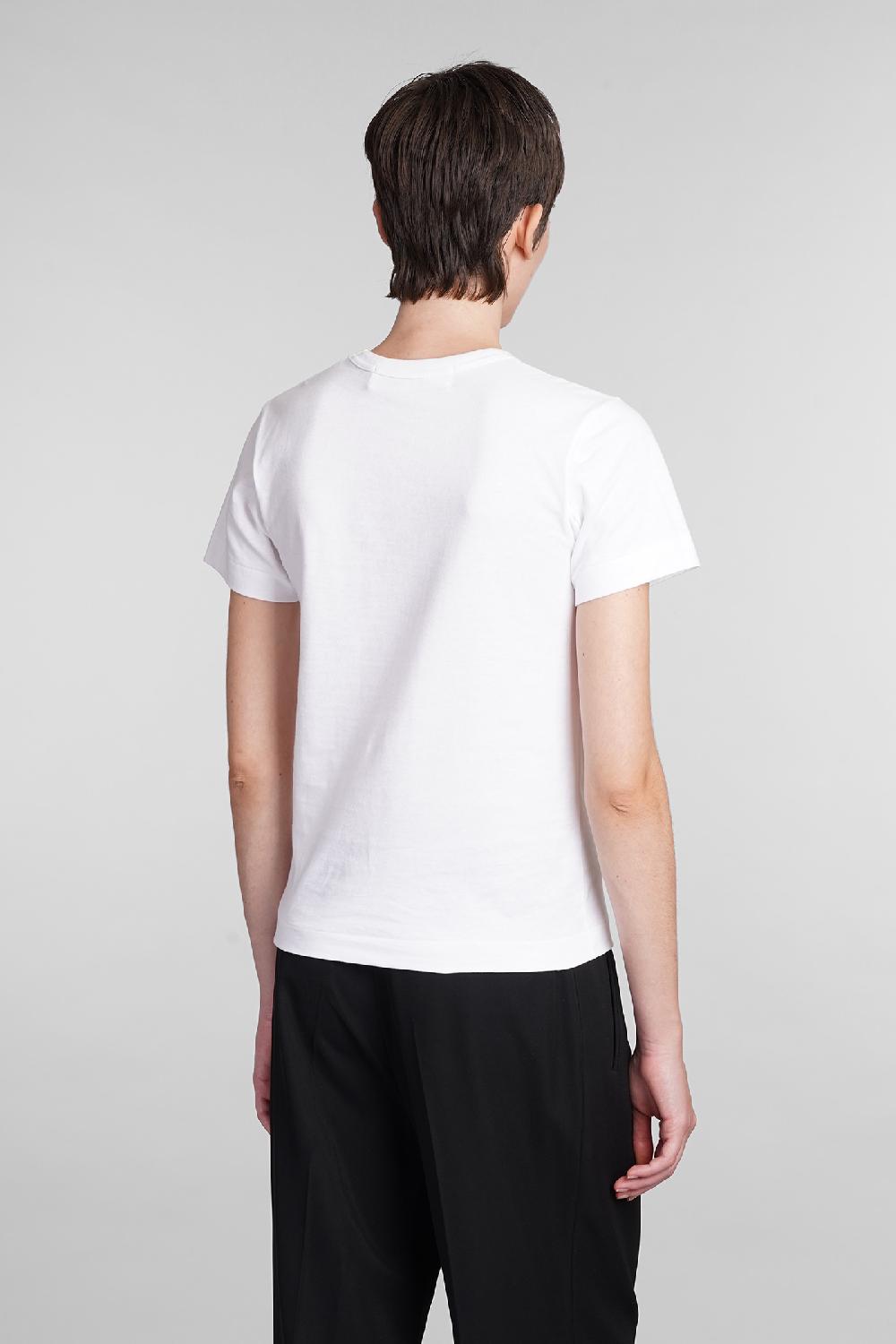 Deliberti Comme des Garcons Play T-shirt in cotone bianco cod. 407060 - Deliberti The Luxury Shopping Limitato a 3 giorni