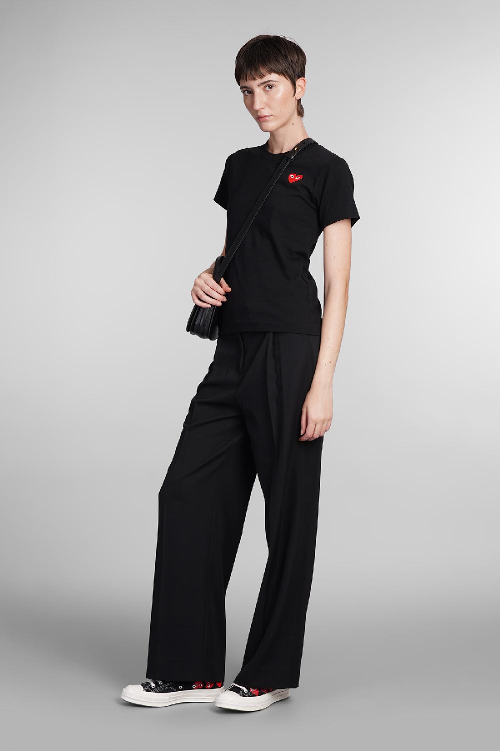 Deliberti Comme des Garcons Play T-shirt in cotone nero cod. 407061 - Deliberti The Luxury Shopping Esporta salva