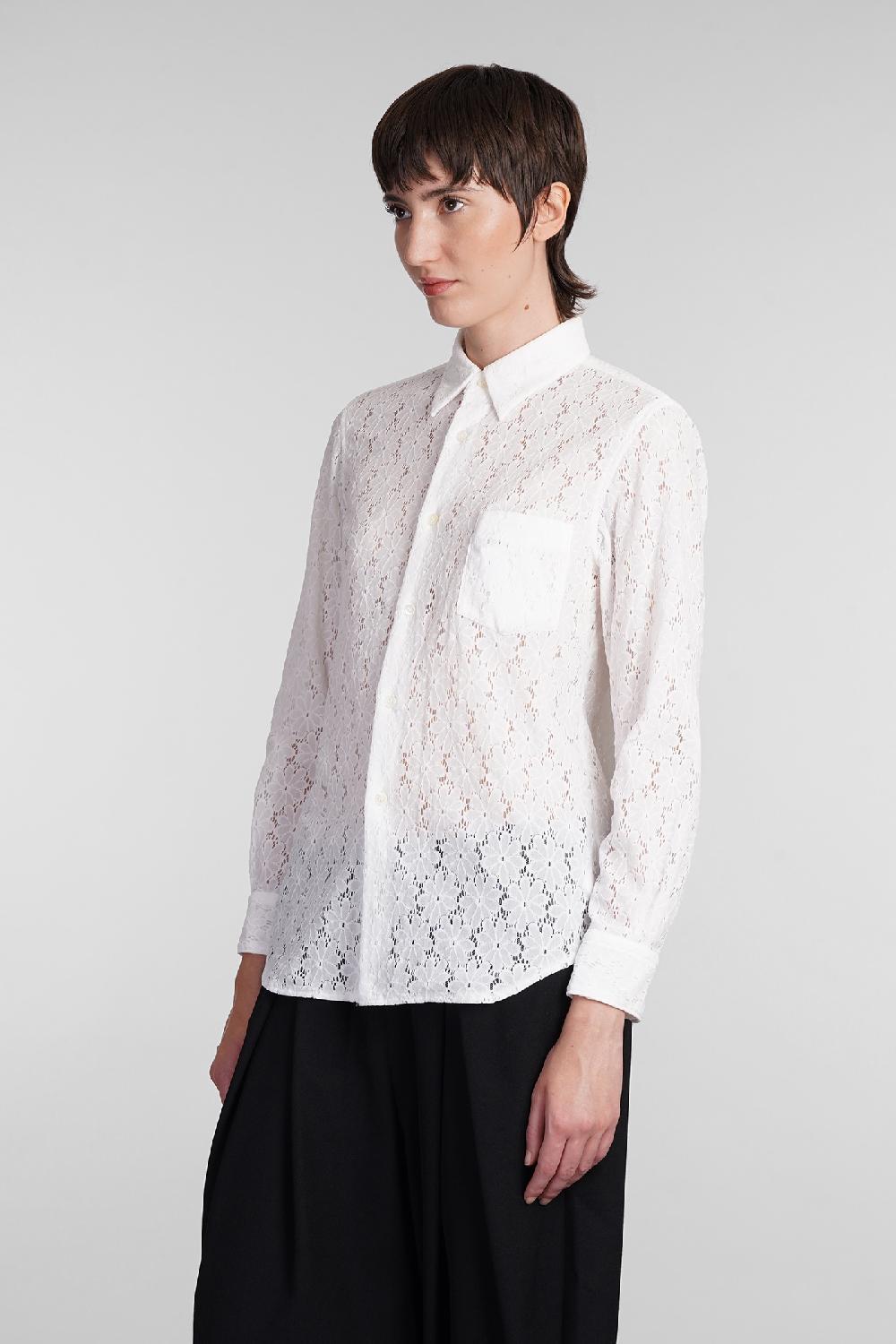 Deliberti Comme des Garcons Camicia in nylon bianco cod. 407125 - Deliberti The Luxury Shopping Black Friday Prezzi