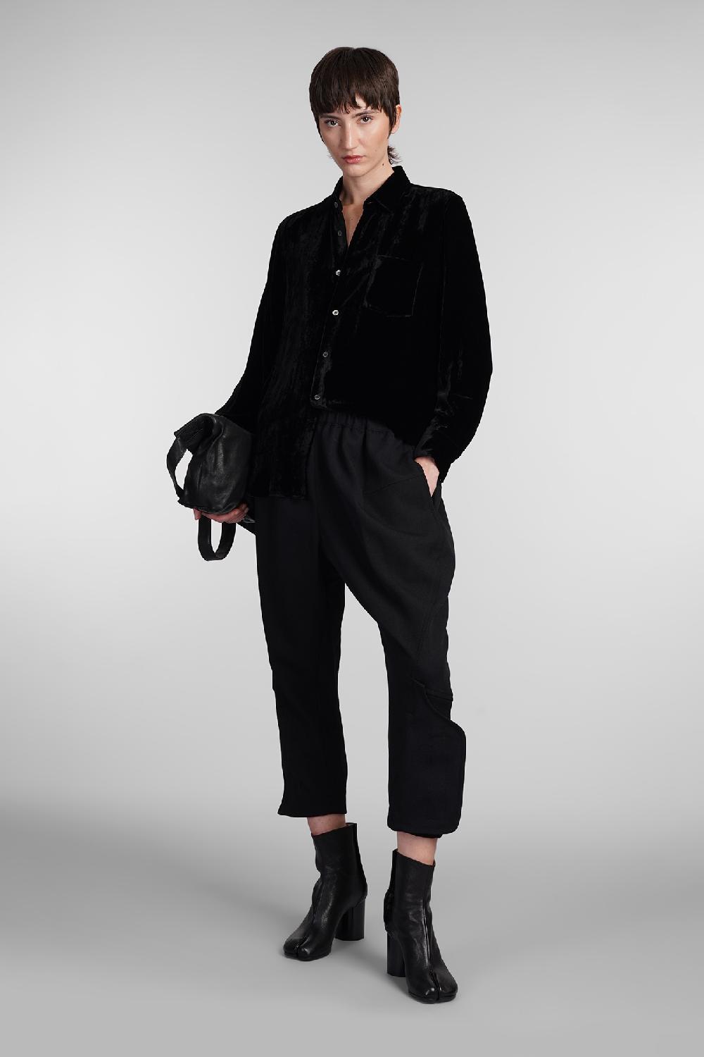 Deliberti Comme des Garcons Camicia in rayon nero cod. 407126 - Deliberti The Luxury Shopping In vendita