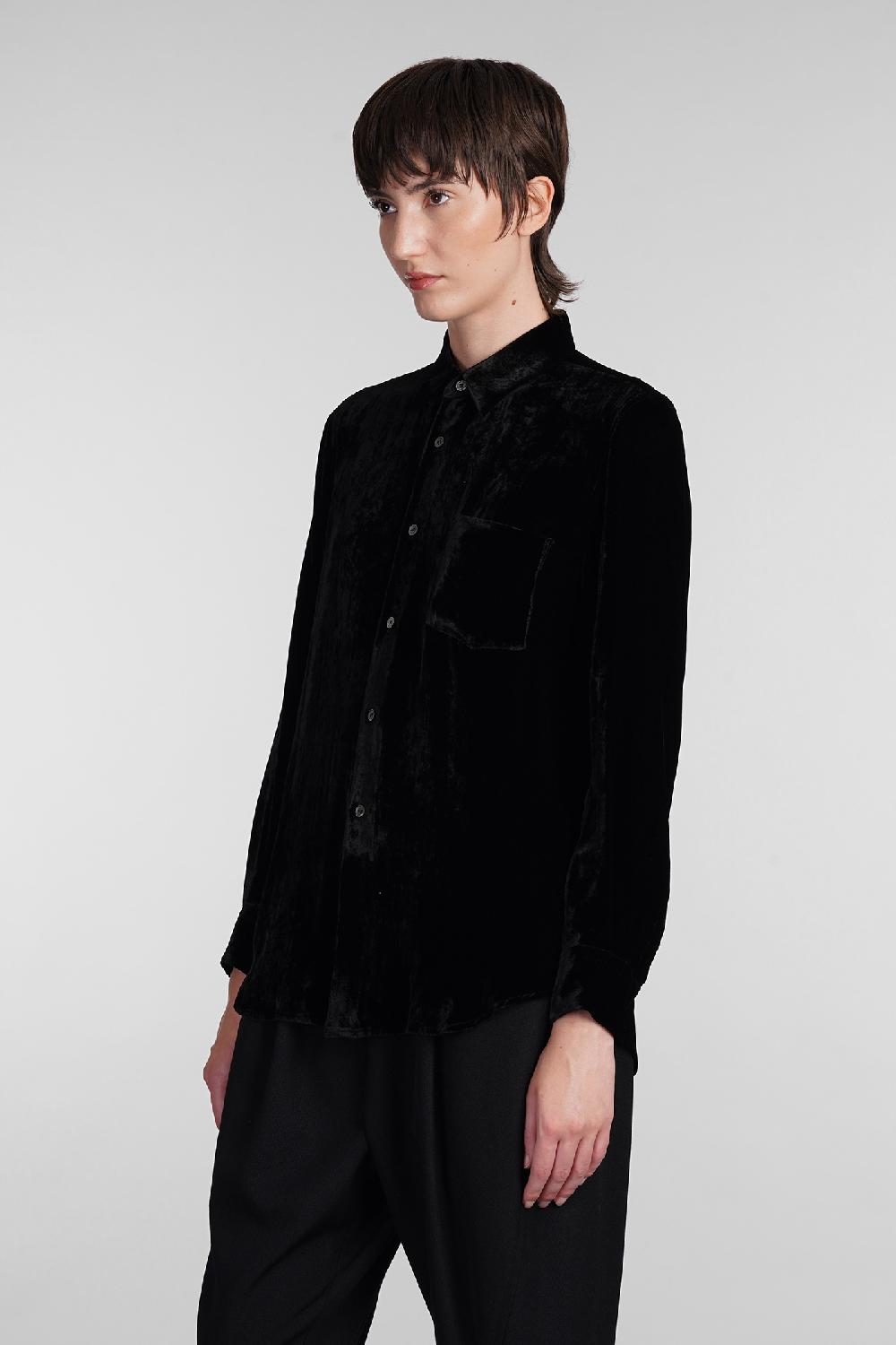 Deliberti Comme des Garcons Camicia in rayon nero cod. 407126 - Deliberti The Luxury Shopping In vendita