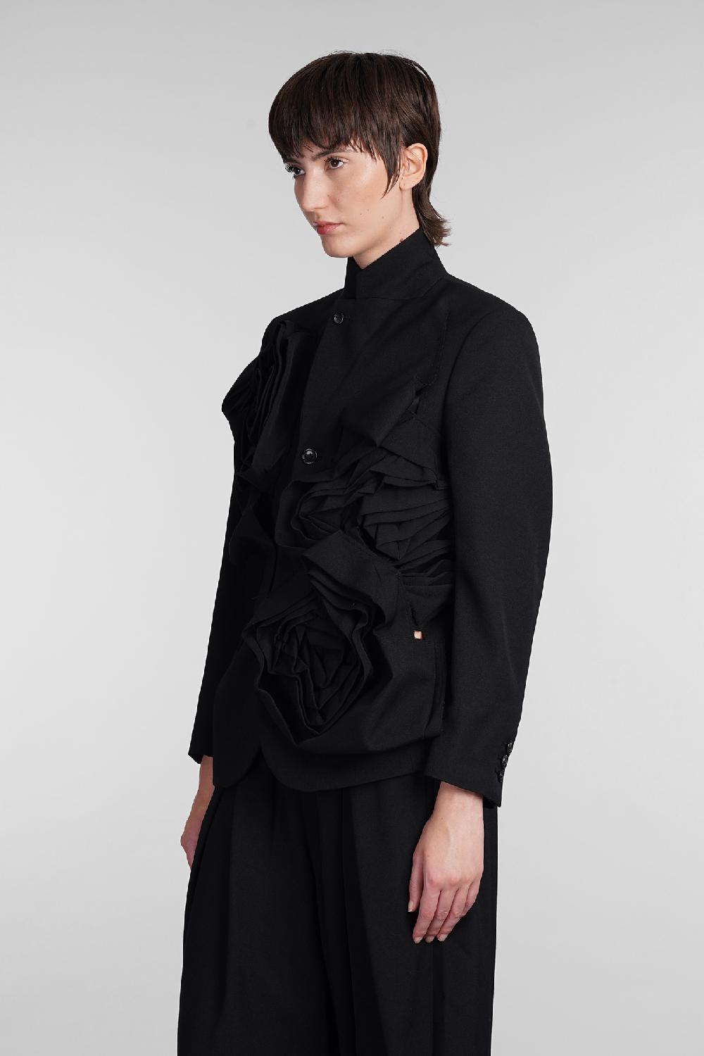 Deliberti Comme des Garcons Blazer in lana nera cod. 407127 - Deliberti The Luxury Shopping Duty-free