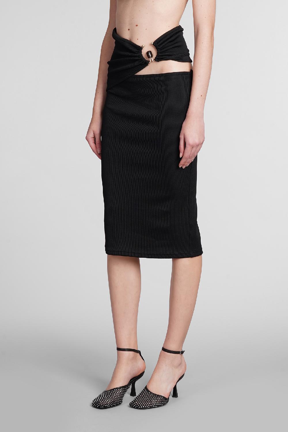 Deliberti Christopher Esber Gonna in poliestere nero cod. 400424 - Deliberti The Luxury Shopping Promozione