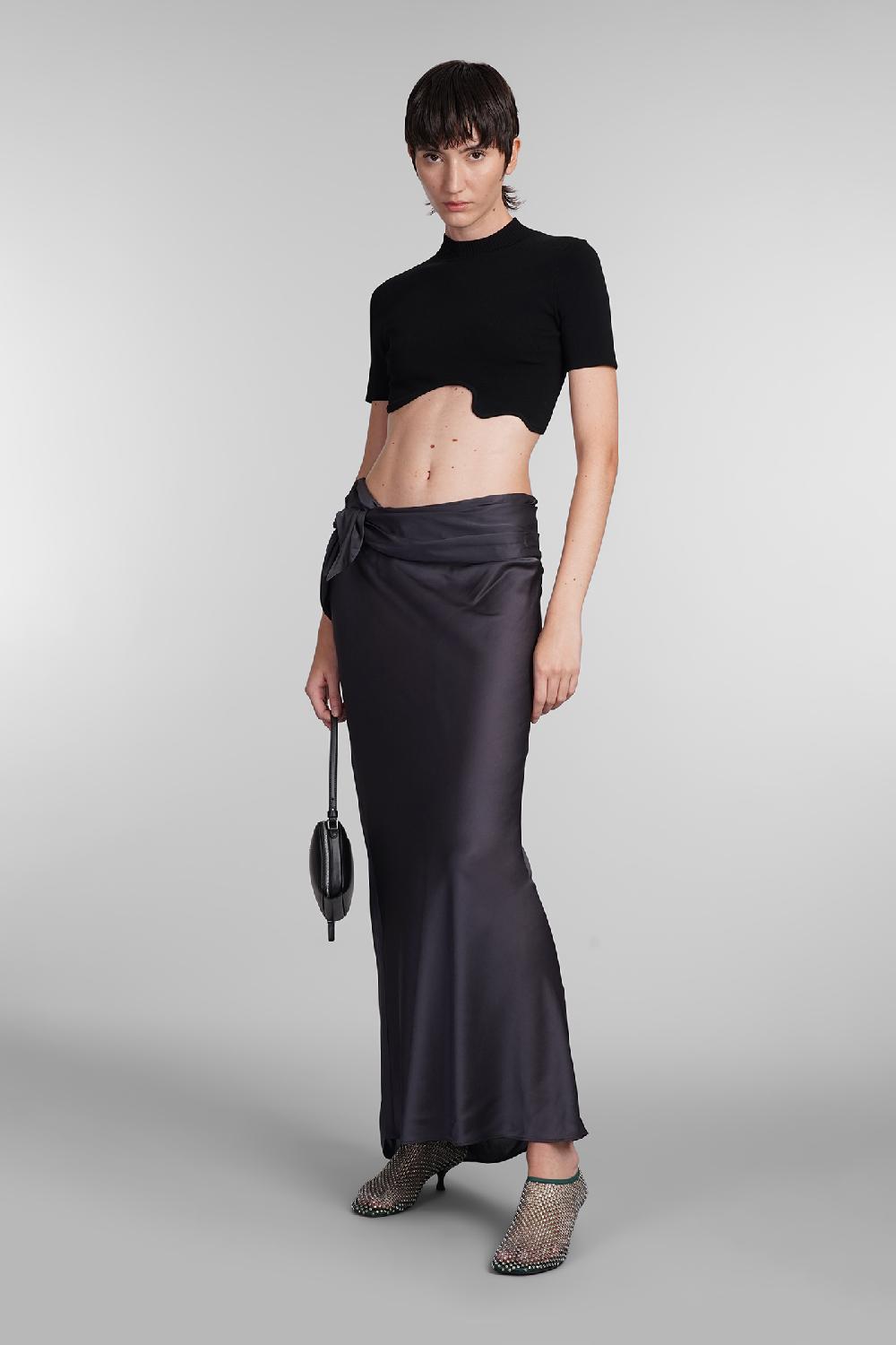 Deliberti Christopher Esber Gonna in seta grigia cod. 407682 - Deliberti The Luxury Shopping Consegna Veloce