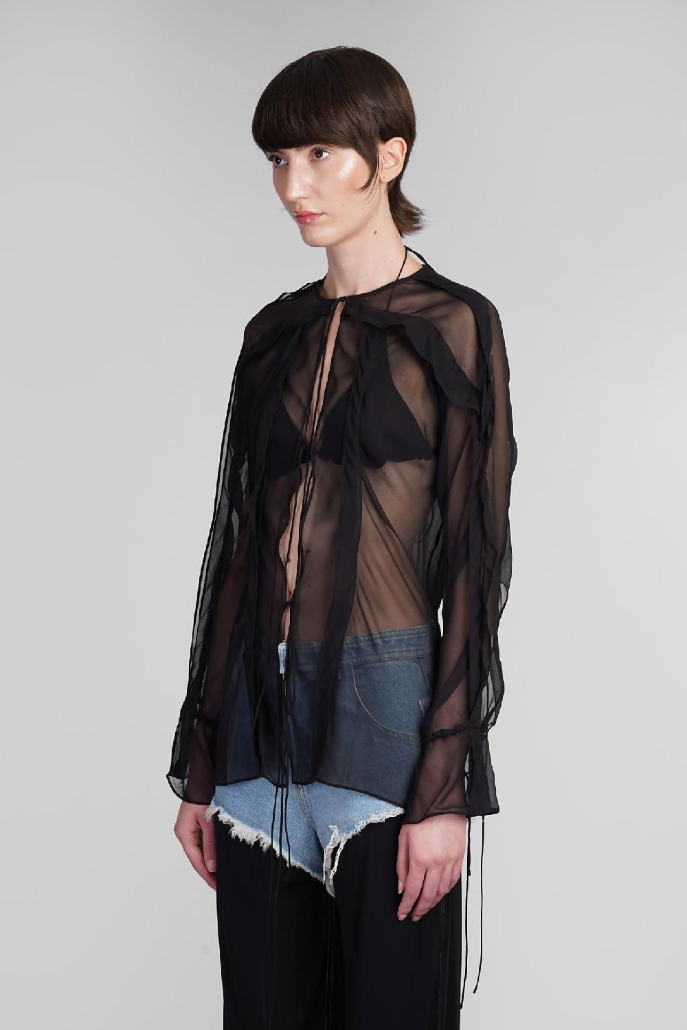Deliberti Christopher Esber Camicia in seta nera cod. 402356 - Deliberti The Luxury Shopping Affare Del Giorno