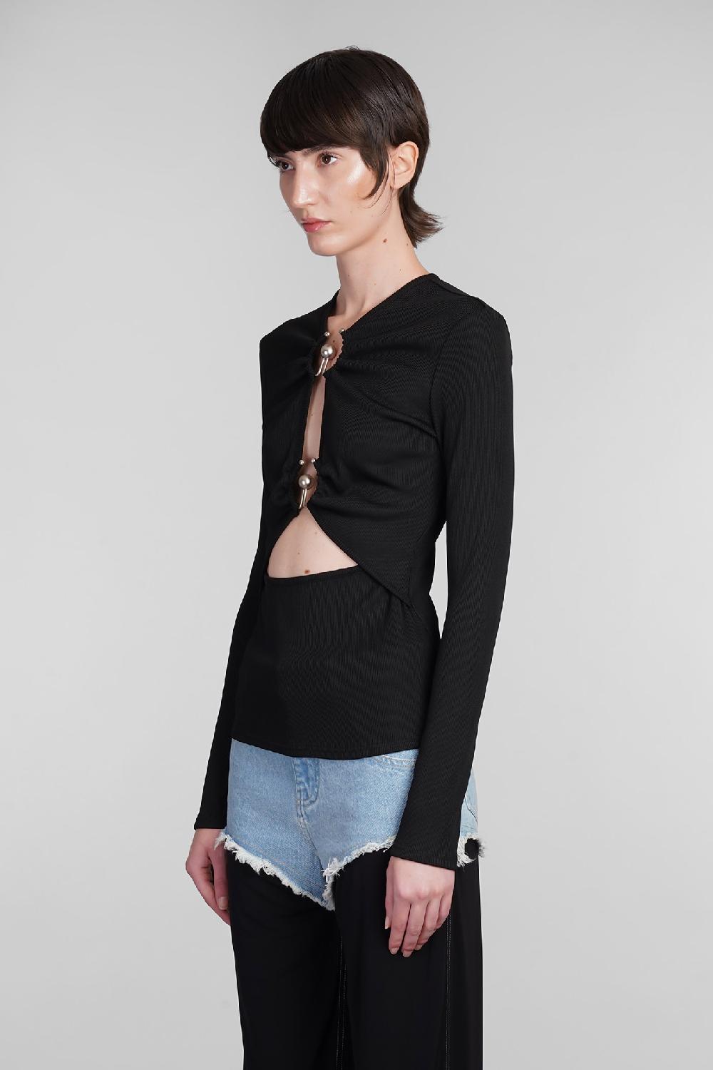 Deliberti Christopher Esber Topwear in poliestere nero cod. 402360 - Deliberti The Luxury Shopping Novità