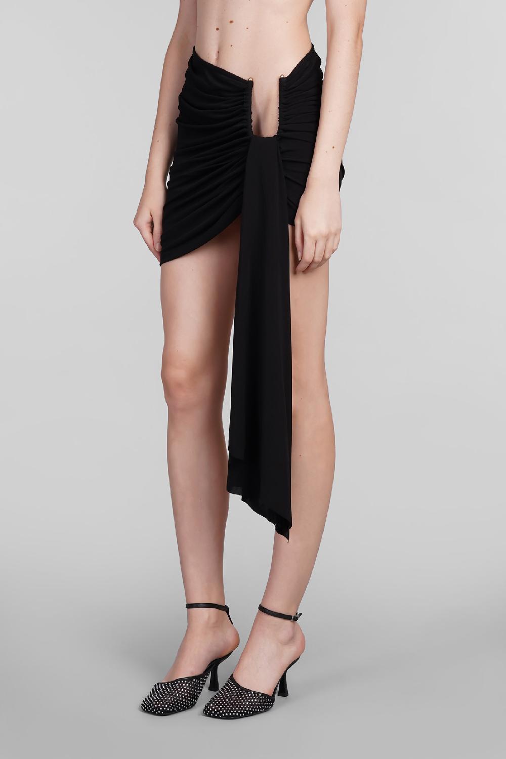 Deliberti Christopher Esber Gonna in viscosa nera cod. 402362 - Deliberti The Luxury Shopping Sconto