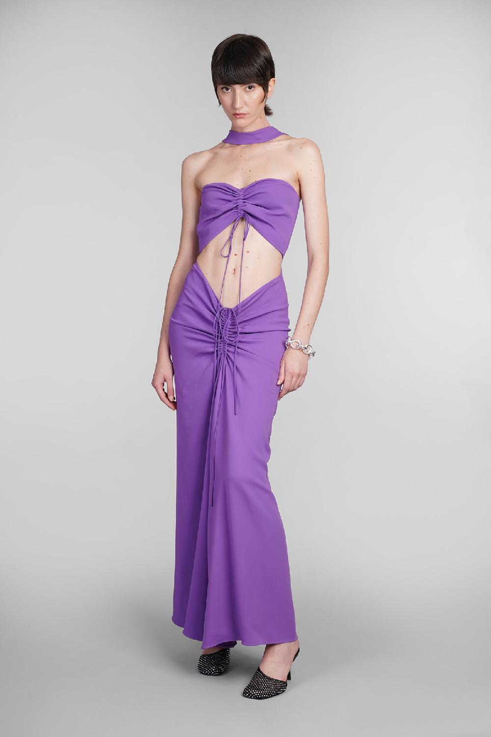 Deliberti Christopher Esber Abito in viscosa viola cod. 402368 - Deliberti The Luxury Shopping Online