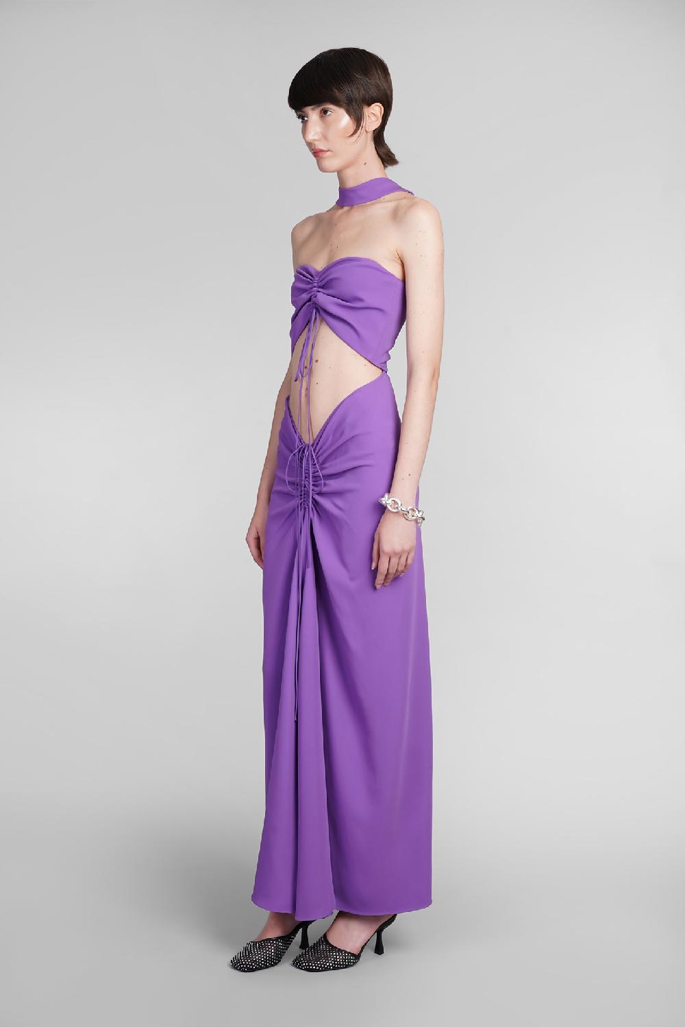 Deliberti Christopher Esber Abito in viscosa viola cod. 402368 - Deliberti The Luxury Shopping Online