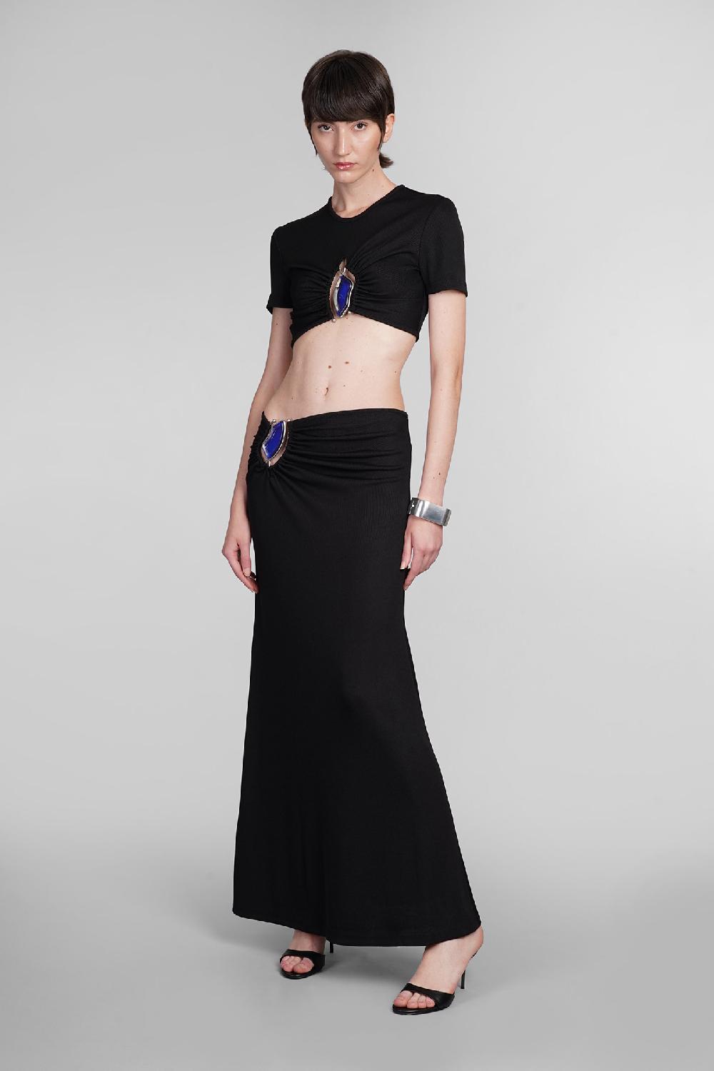 Deliberti Christopher Esber T-shirt in poliestere nero cod. 402370 - Deliberti The Luxury Shopping In Vendita