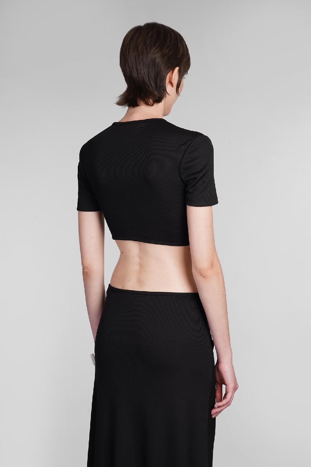 Deliberti Christopher Esber T-shirt in poliestere nero cod. 402370 - Deliberti The Luxury Shopping In Vendita
