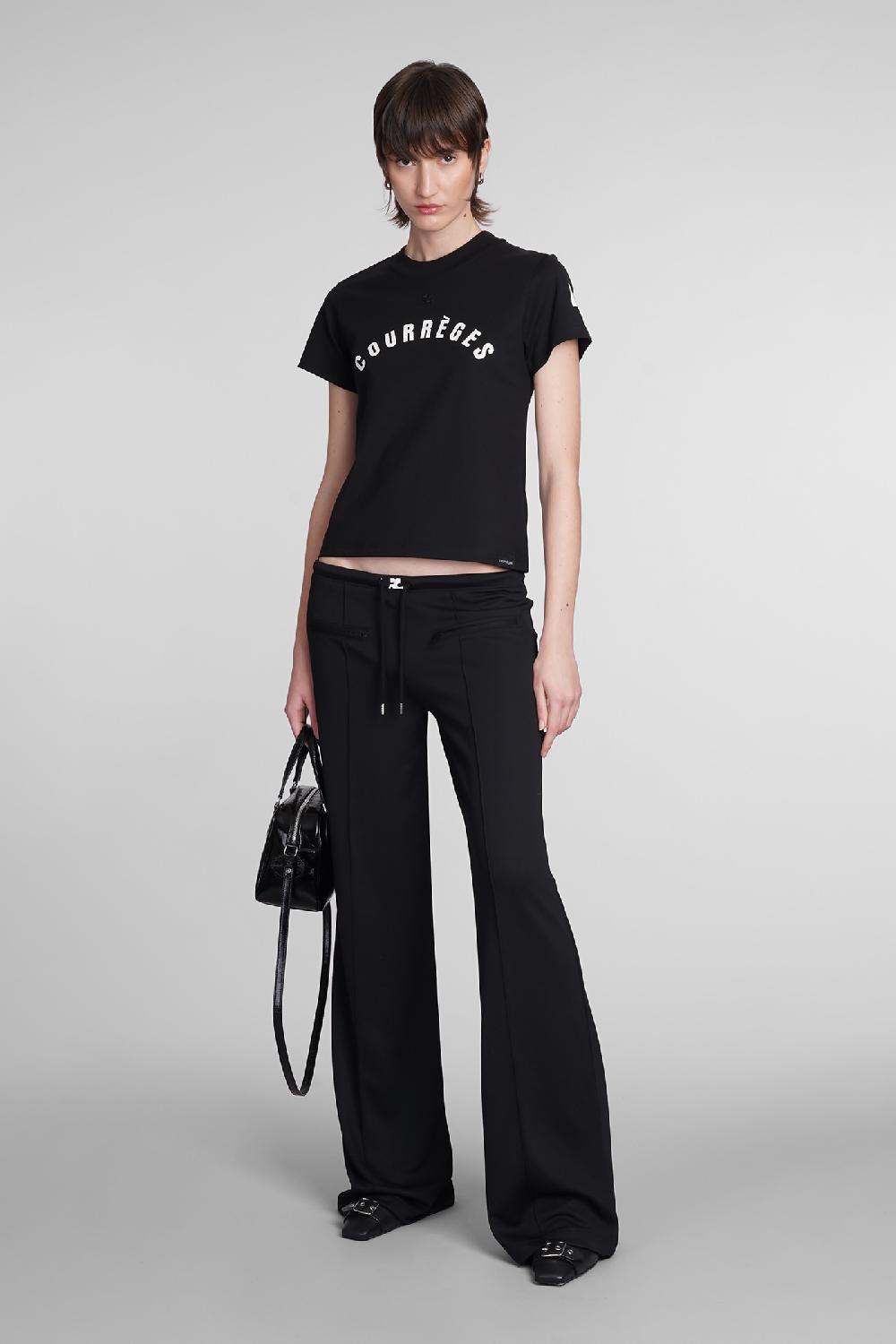 Deliberti Courreges T-shirt in cotone nero cod. 398520 - Deliberti The Luxury Shopping I Più Venduti