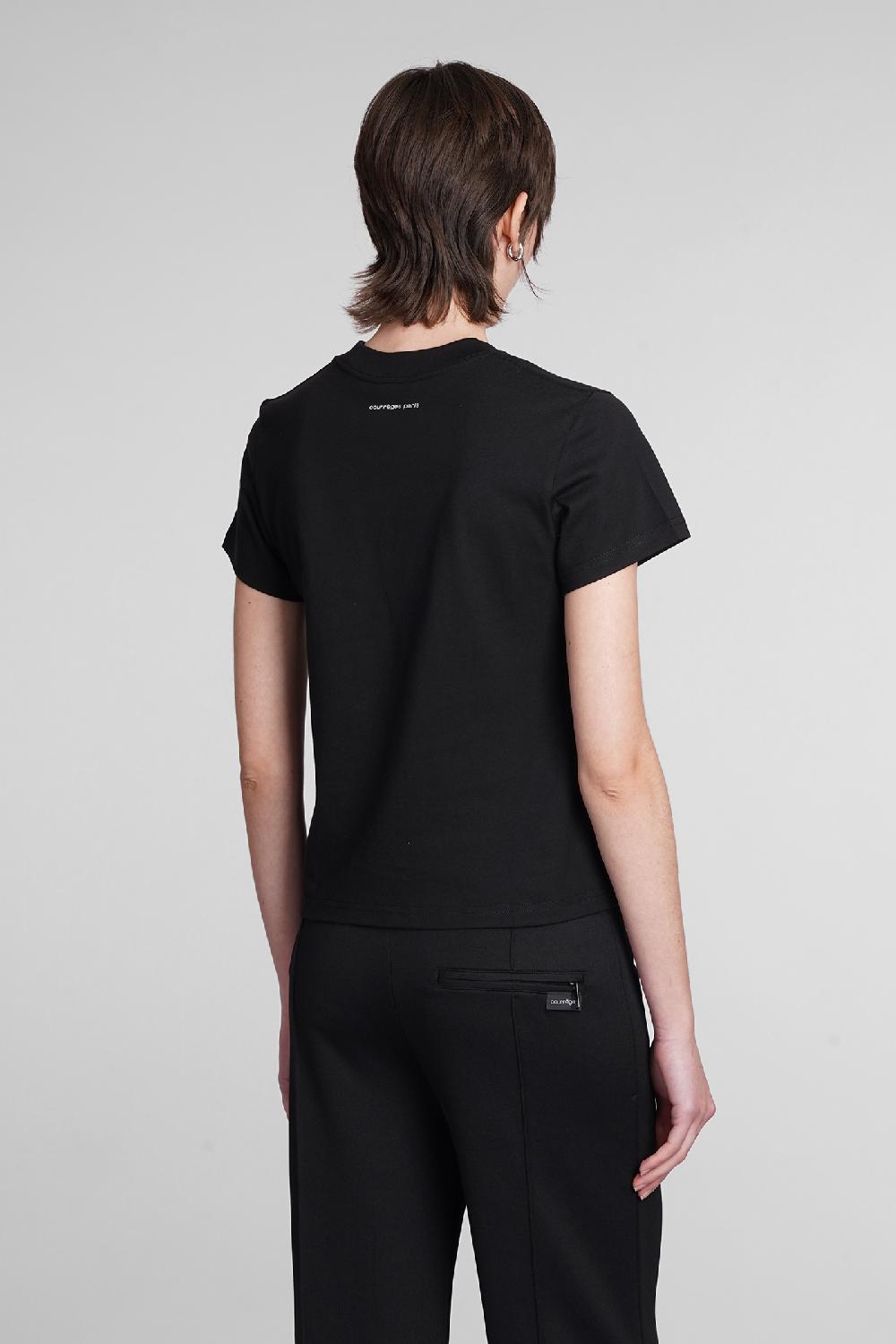 Deliberti Courreges T-shirt in cotone nero cod. 398520 - Deliberti The Luxury Shopping I Più Venduti