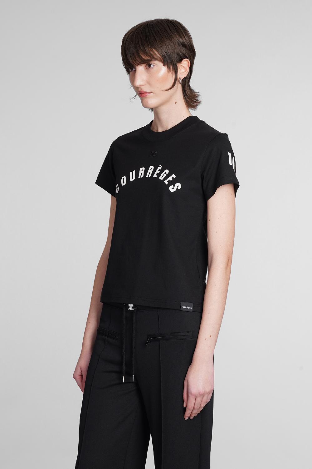 Deliberti Courreges T-shirt in cotone nero cod. 398520 - Deliberti The Luxury Shopping I Più Venduti