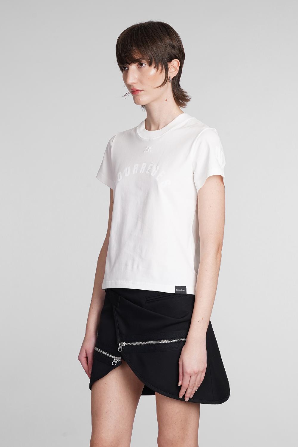 Deliberti Courreges T-shirt in cotone bianco cod. 398519 - Deliberti The Luxury Shopping Vendite Flash
