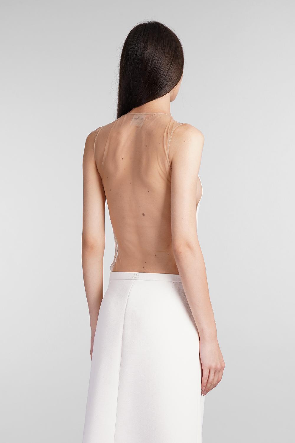 Deliberti Courreges Body in poliestere bianco cod. 409189 - Deliberti The Luxury Shopping Negozio