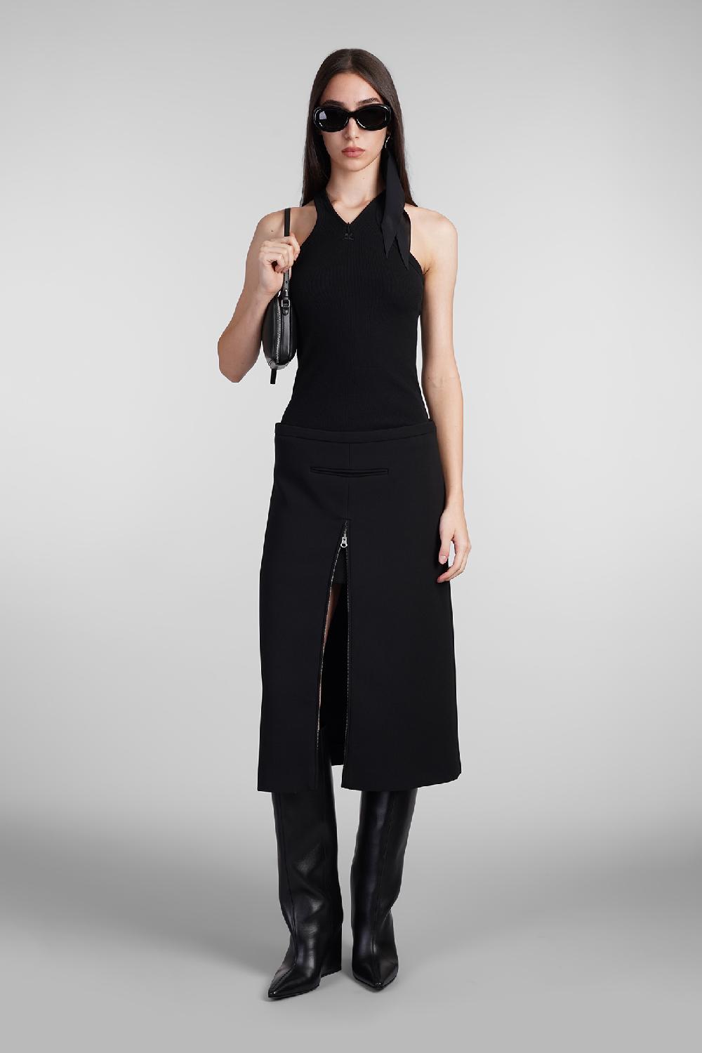 Deliberti Courreges Topwear in cotone nero cod. 408566 - Deliberti The Luxury Shopping In Saldo