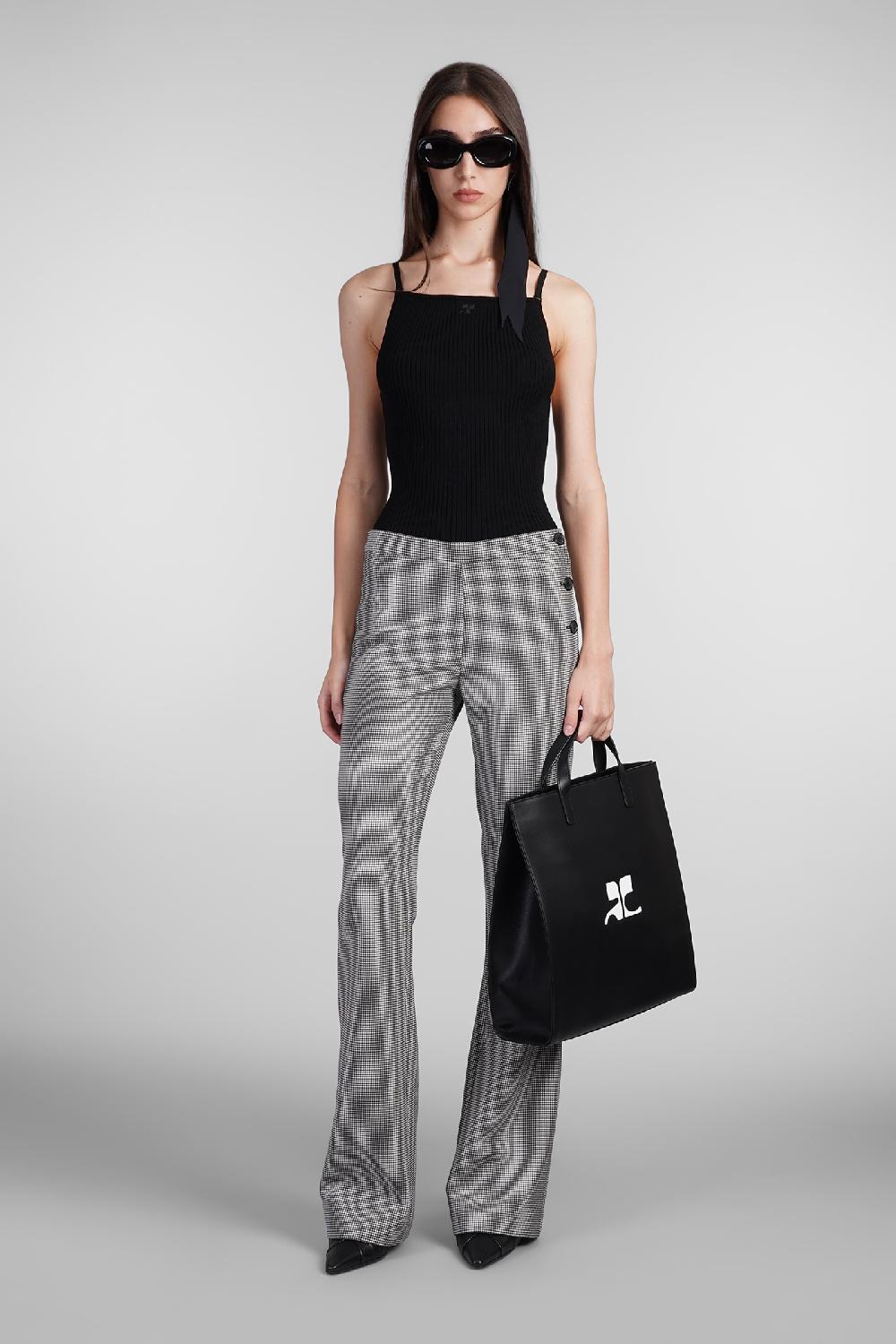 Deliberti Courreges Canotta in viscosa nera cod. 408571 - Deliberti The Luxury Shopping Sconto di tempo limitato