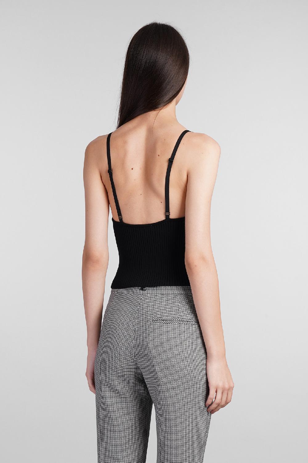 Deliberti Courreges Canotta in viscosa nera cod. 408571 - Deliberti The Luxury Shopping Sconto di tempo limitato