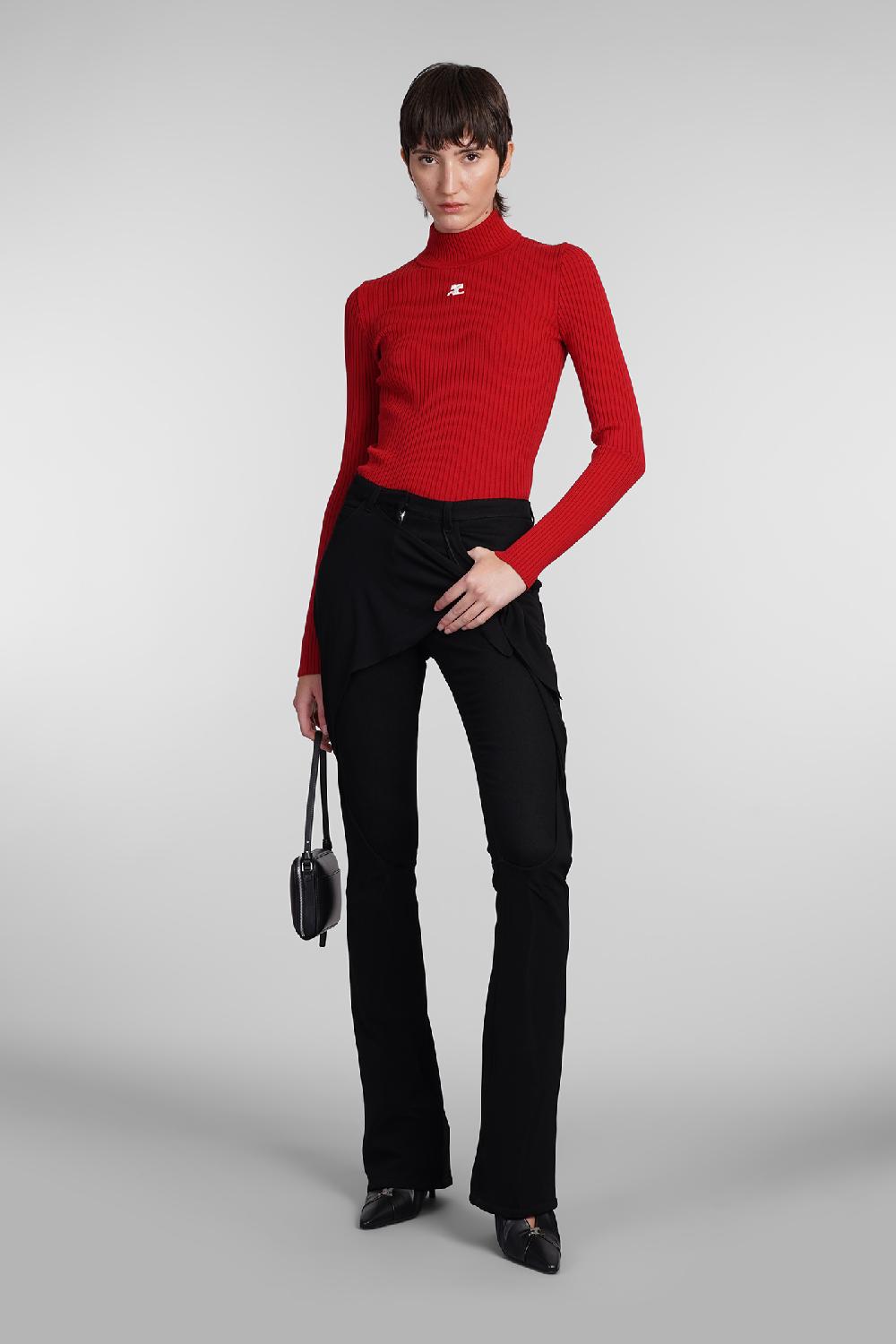 Deliberti Courreges Maglia in viscosa rossa cod. 408093 - Deliberti The Luxury Shopping Prezzo di fabbrica