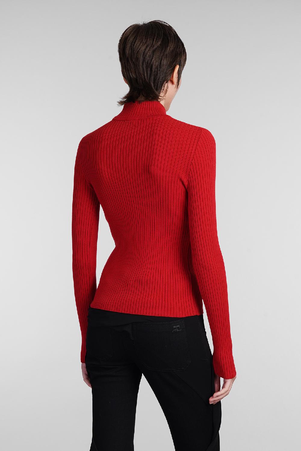 Deliberti Courreges Maglia in viscosa rossa cod. 408093 - Deliberti The Luxury Shopping Prezzo di fabbrica