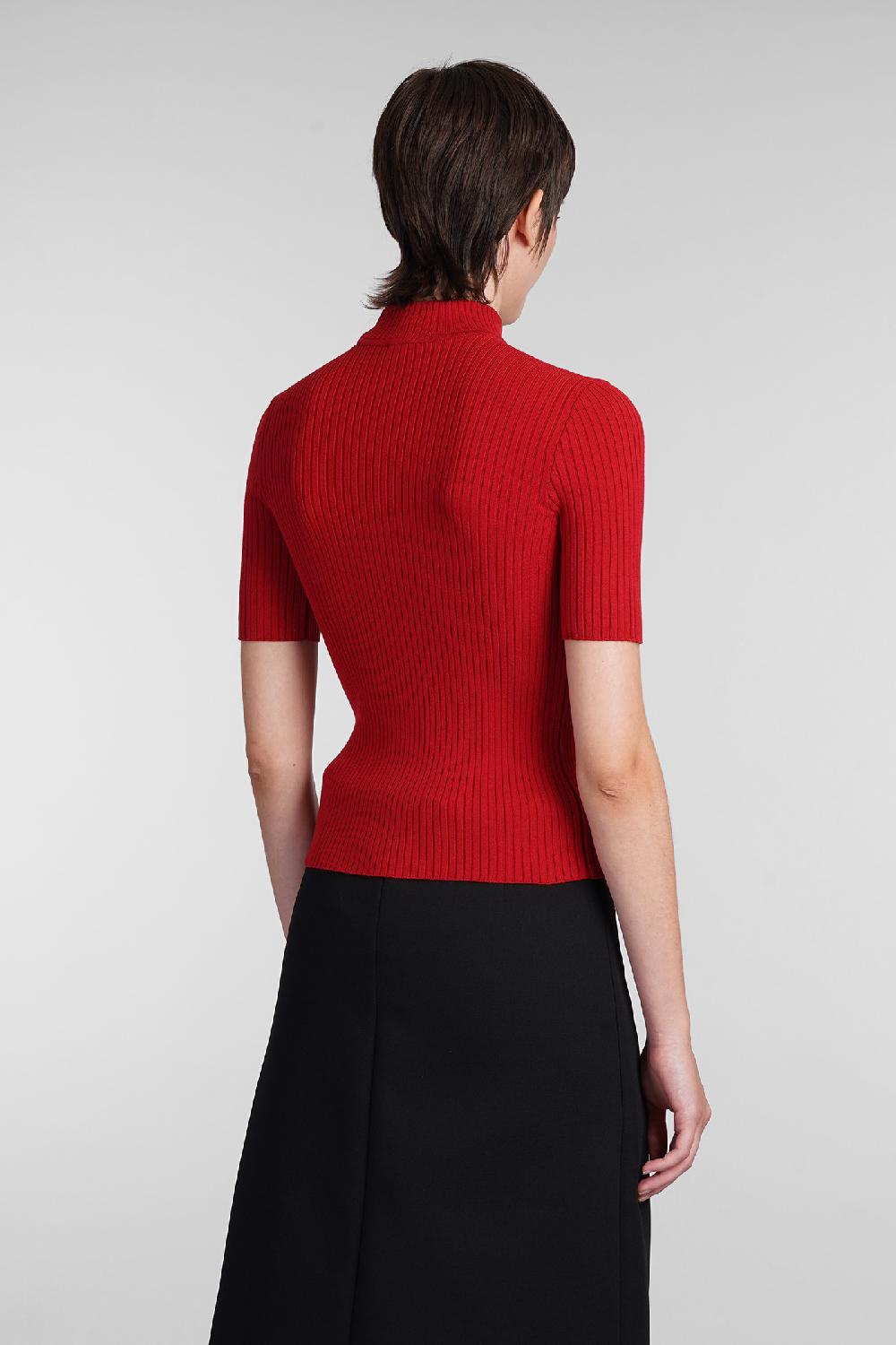 Deliberti Courreges Maglia in viscosa rossa cod. 408096 - Deliberti The Luxury Shopping Grande vendita
