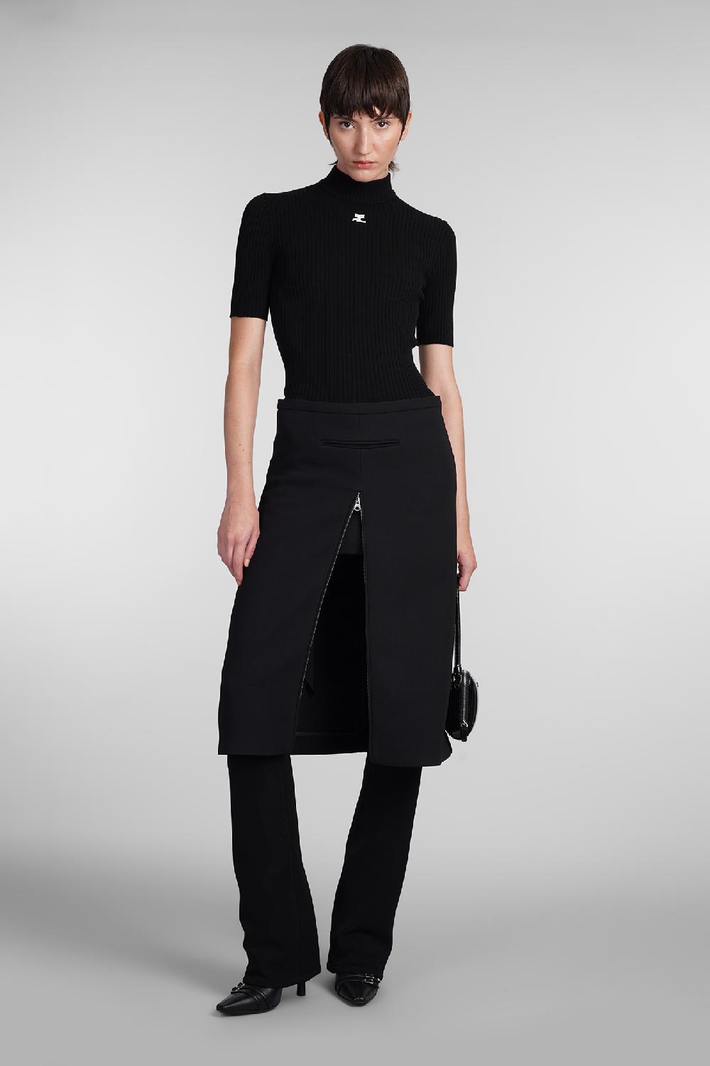Deliberti Courreges Maglia in viscosa nera cod. 408097 - Deliberti The Luxury Shopping Flash Sale