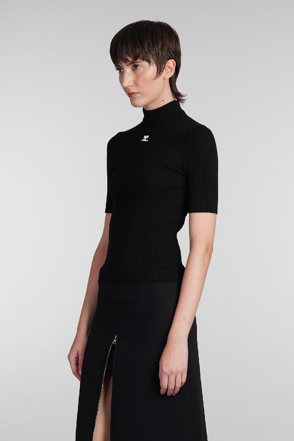 Deliberti Courreges Maglia in viscosa nera cod. 408097 - Deliberti The Luxury Shopping Flash Sale