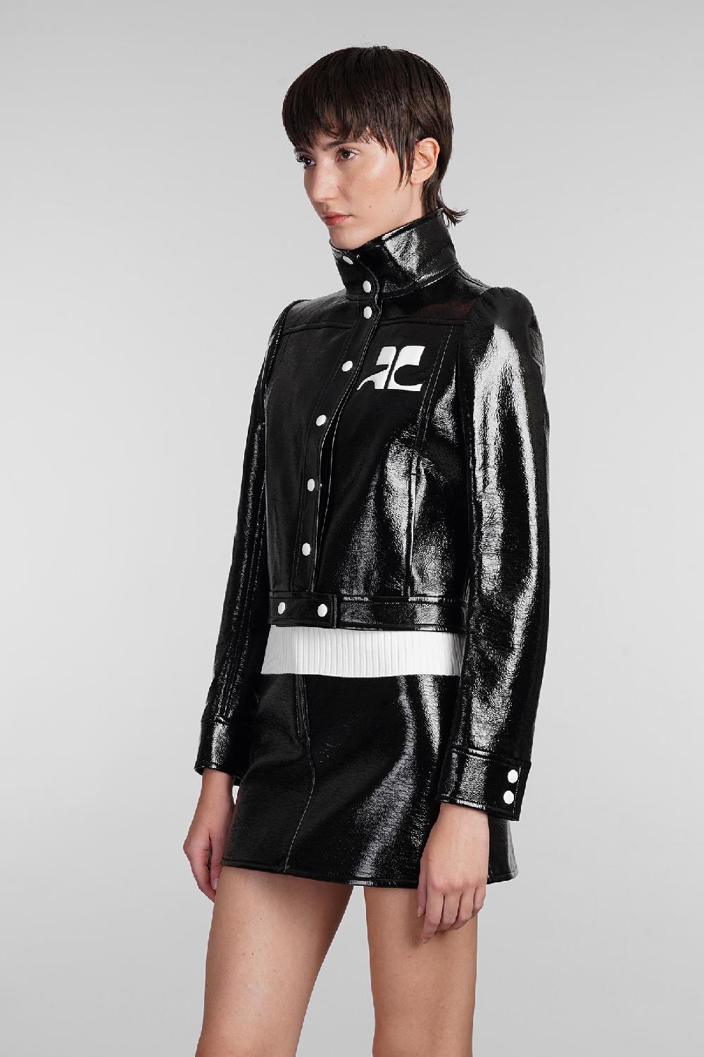 Deliberti Courreges Giacca casual in poliuretano nero cod. 408098 - Deliberti The Luxury Shopping Fornitura limitata