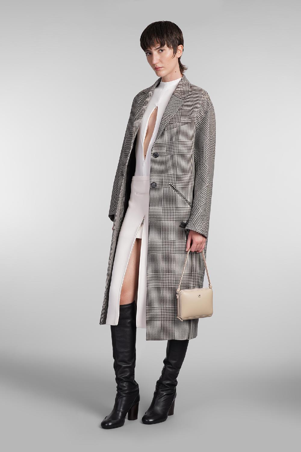 Deliberti Courreges Cappotto in lana beige cod. 408118 - Deliberti The Luxury Shopping Vendita calda