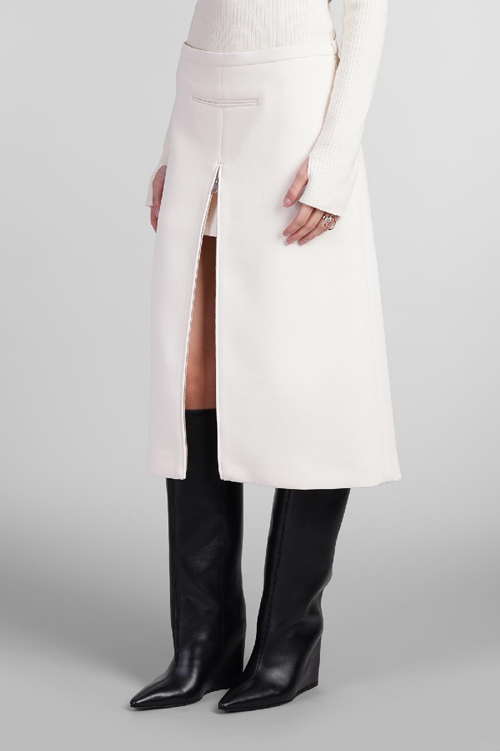 Deliberti Courreges Gonna in poliestere beige cod. 408120 - Deliberti The Luxury Shopping Latest fashion