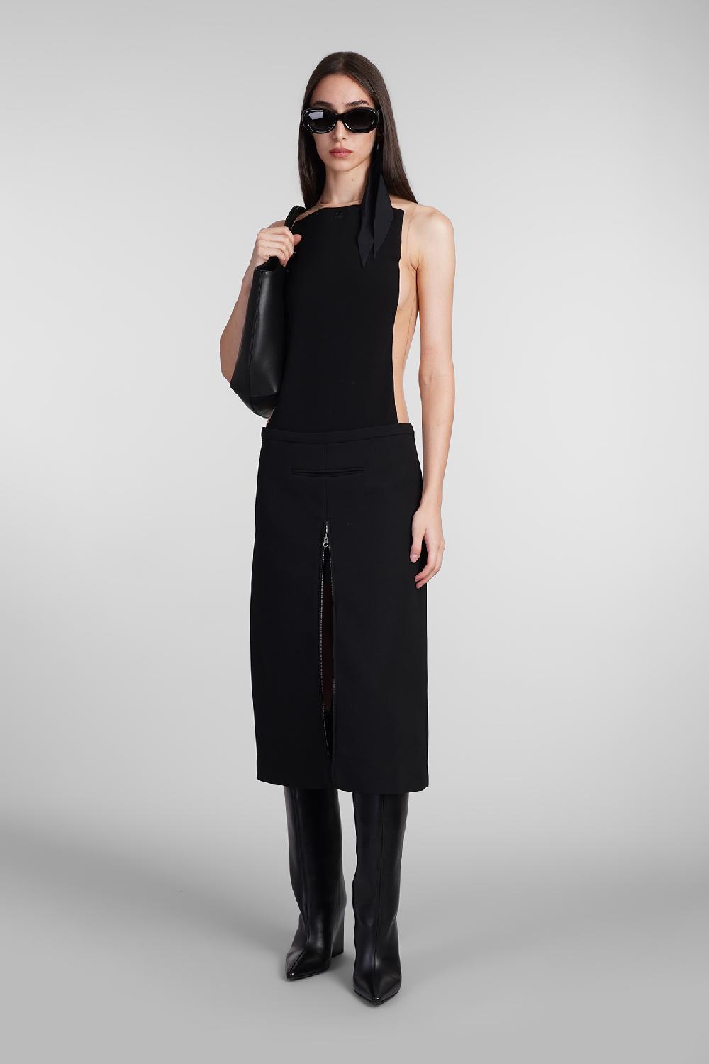 Deliberti Courreges Gonna in poliestere nero cod. 408121 - Deliberti The Luxury Shopping Online Outlet