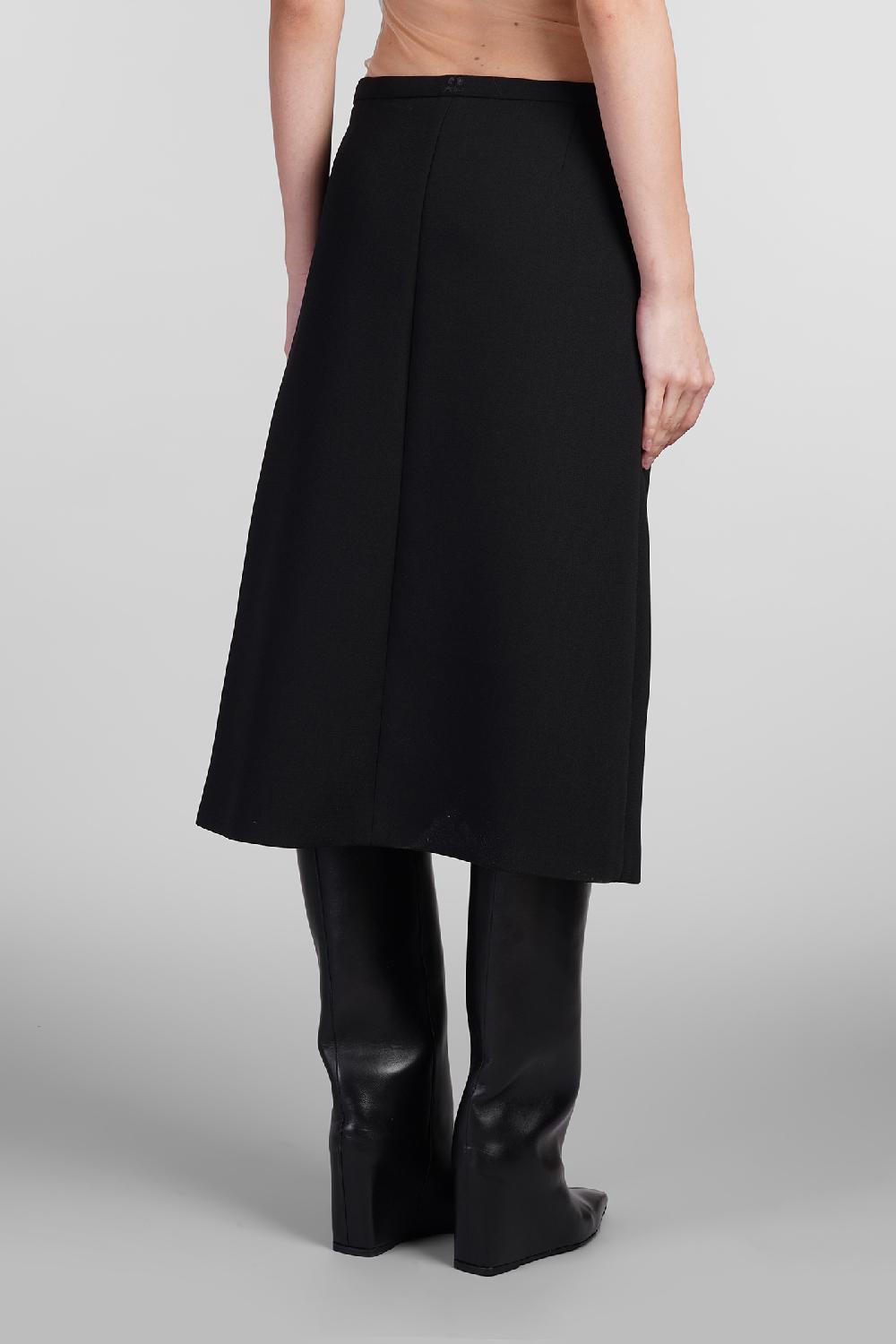 Deliberti Courreges Gonna in poliestere nero cod. 408121 - Deliberti The Luxury Shopping Online Outlet