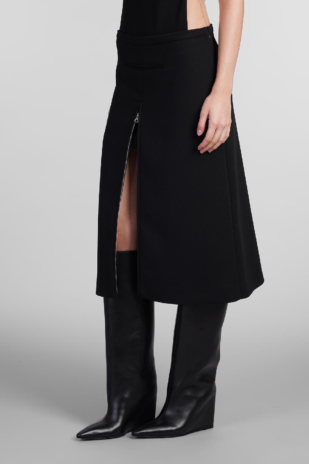 Deliberti Courreges Gonna in poliestere nero cod. 408121 - Deliberti The Luxury Shopping Online Outlet