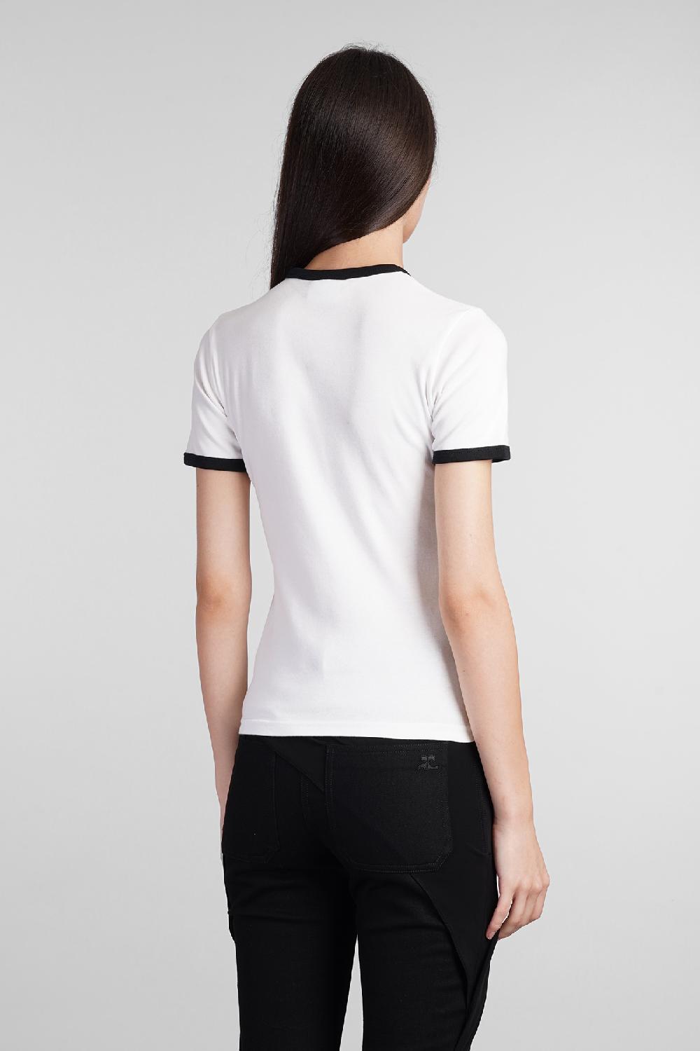 Deliberti Courreges T-shirt in cotone bianco cod. 408558 - Deliberti The Luxury Shopping Lightning offer