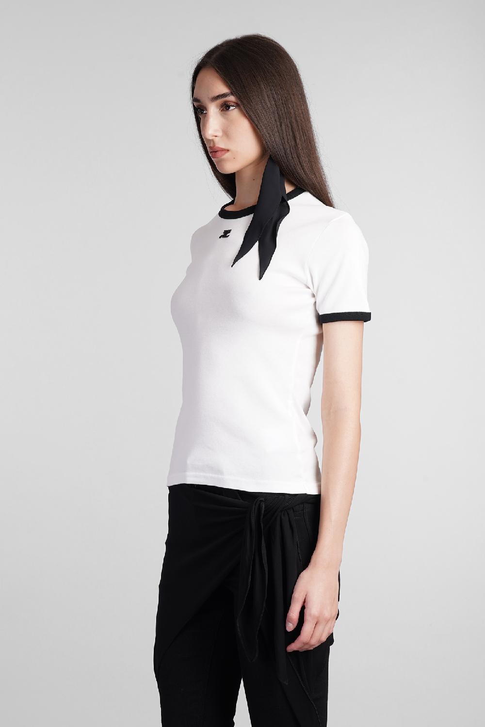 Deliberti Courreges T-shirt in cotone bianco cod. 408558 - Deliberti The Luxury Shopping Lightning offer