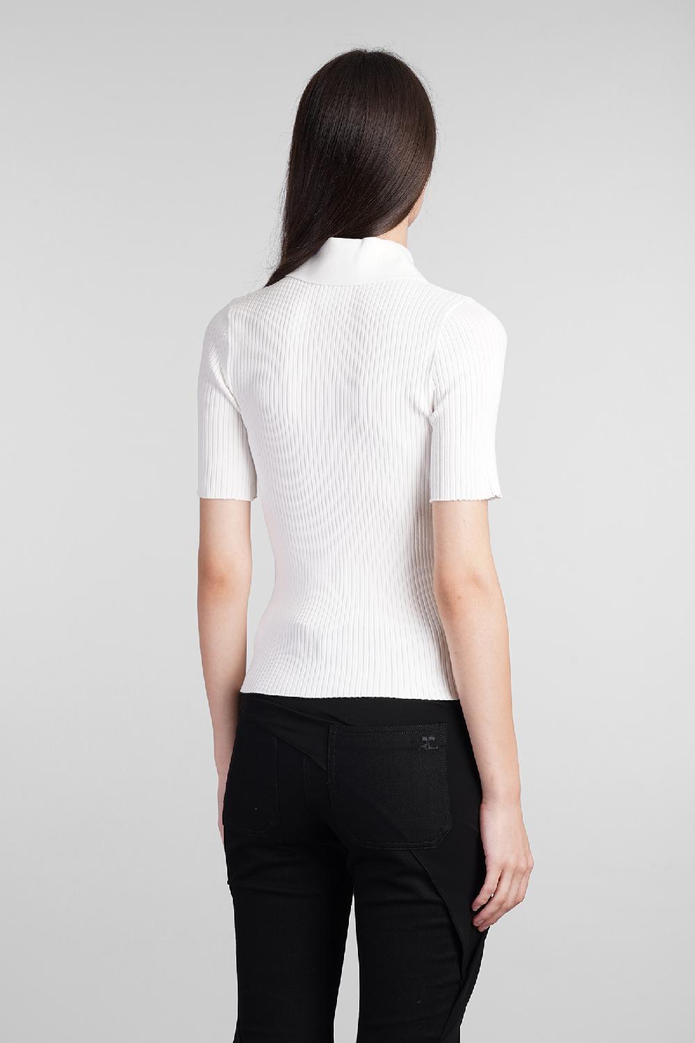 Deliberti Courreges Polo in viscosa beige cod. 408560 - Deliberti The Luxury Shopping Nuovi prodotti