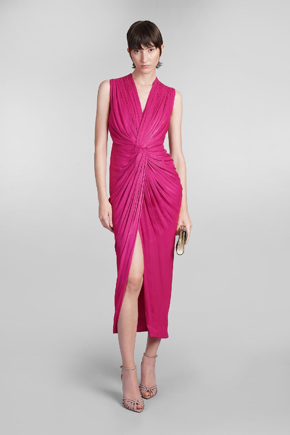 Deliberti Costarellos Abito franca in poliestere fucsia cod. 401966 - Deliberti The Luxury Shopping Offerte speciali