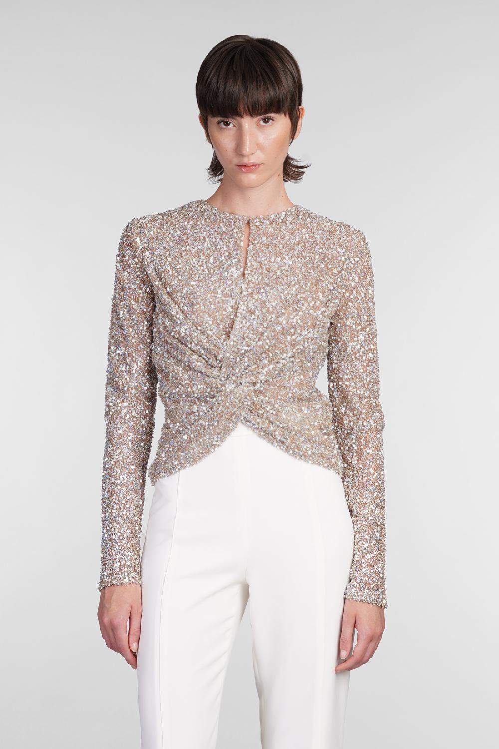 Deliberti Costarellos Topwear noa in poliestere oro cod. 406741 - Deliberti The Luxury Shopping