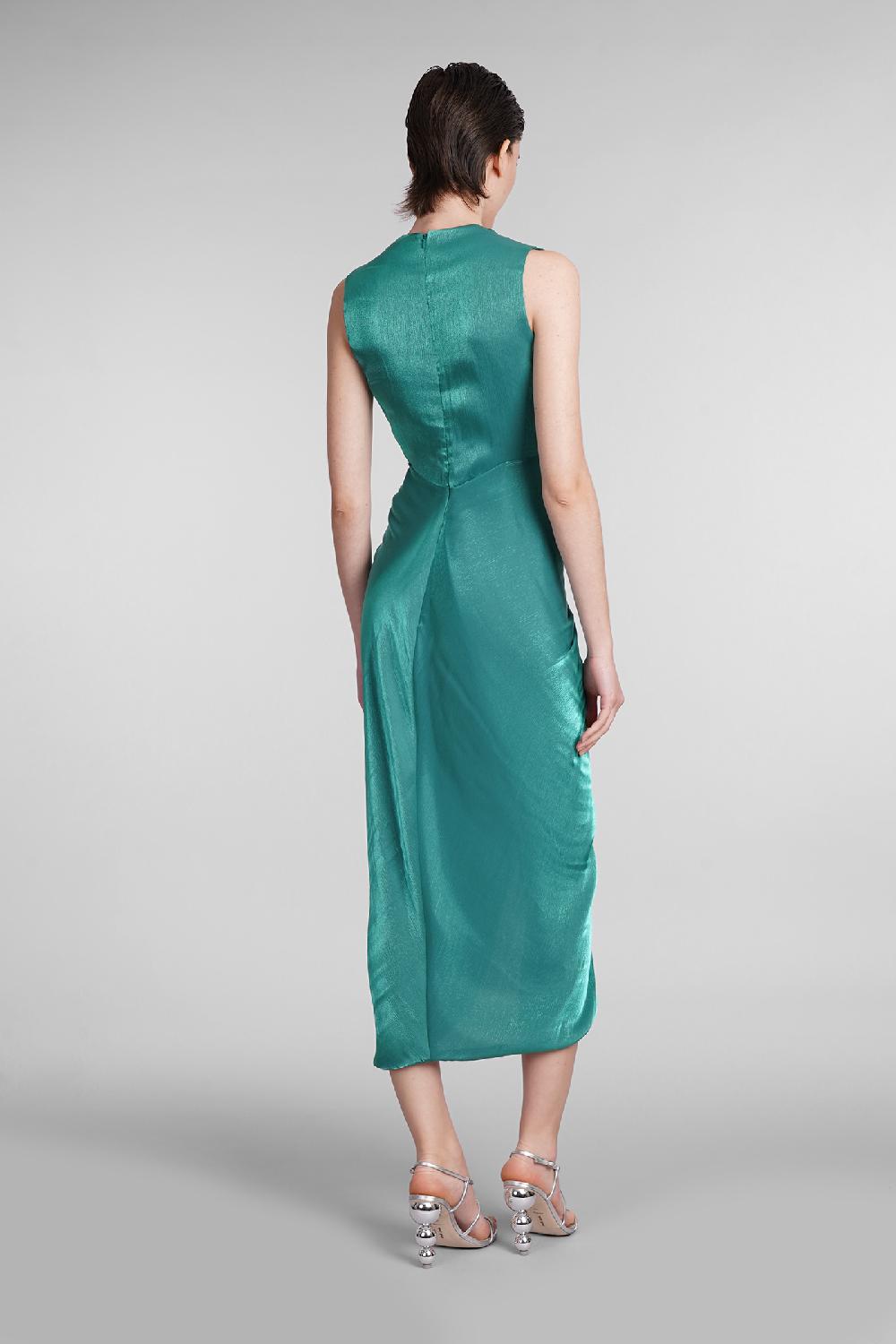 Deliberti Costarellos Abito franca in poliestere verde cod. 399503 - Deliberti The Luxury Shopping Rilascio limitato