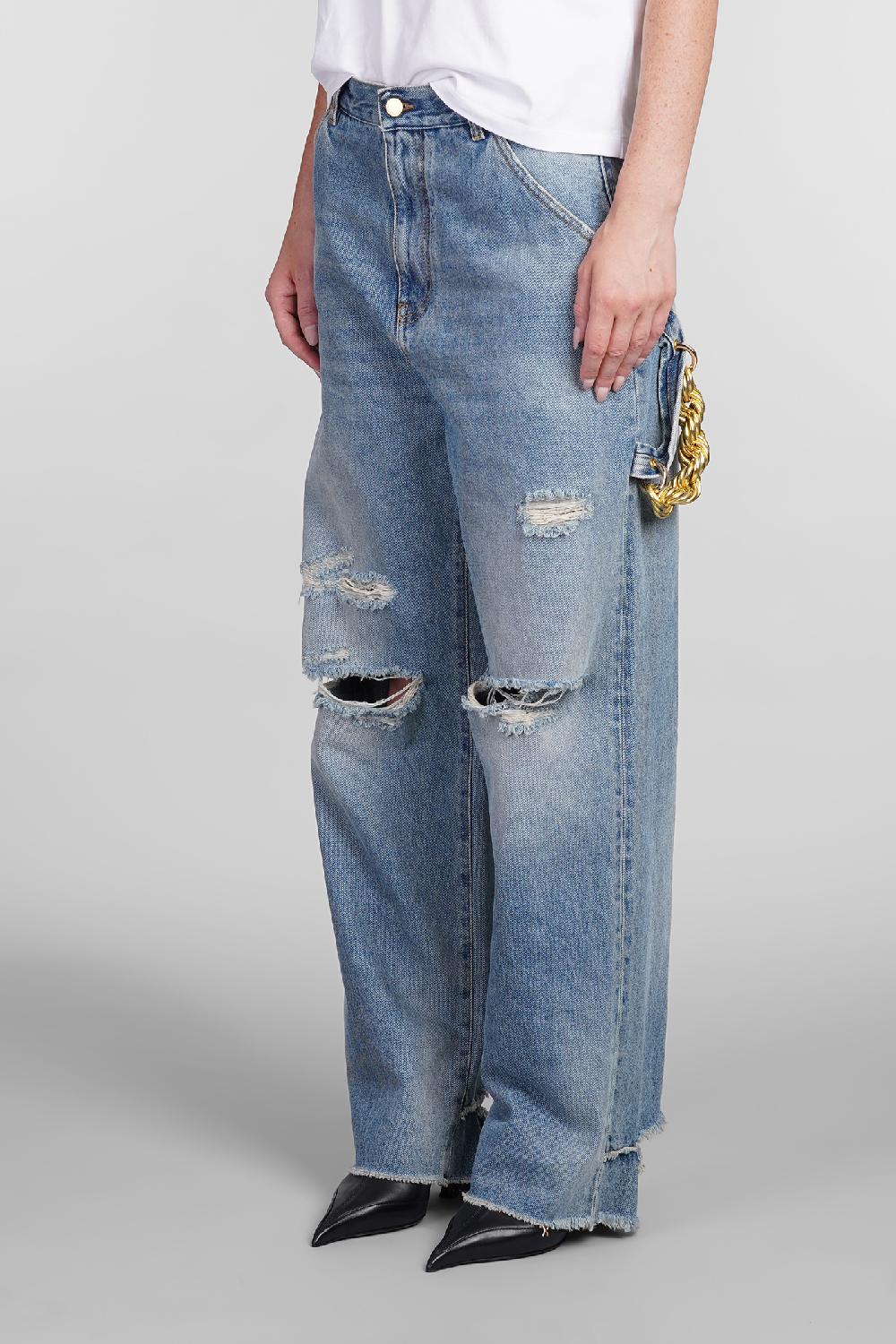 Deliberti DarkPark Jeans lisa in cotone blu cod. 404819 - Deliberti The Luxury Shopping Ultimo giorno