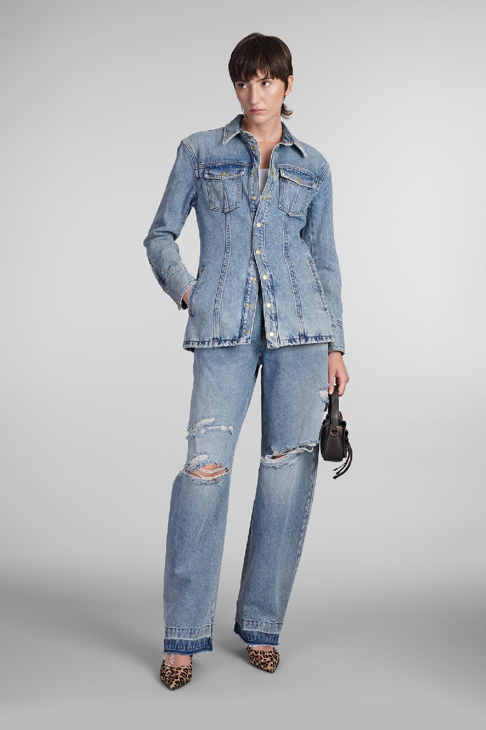 Deliberti DarkPark Giacche denim nicole in denim blu cod. 408994 - Deliberti The Luxury Shopping Fino al 65% di sconto
