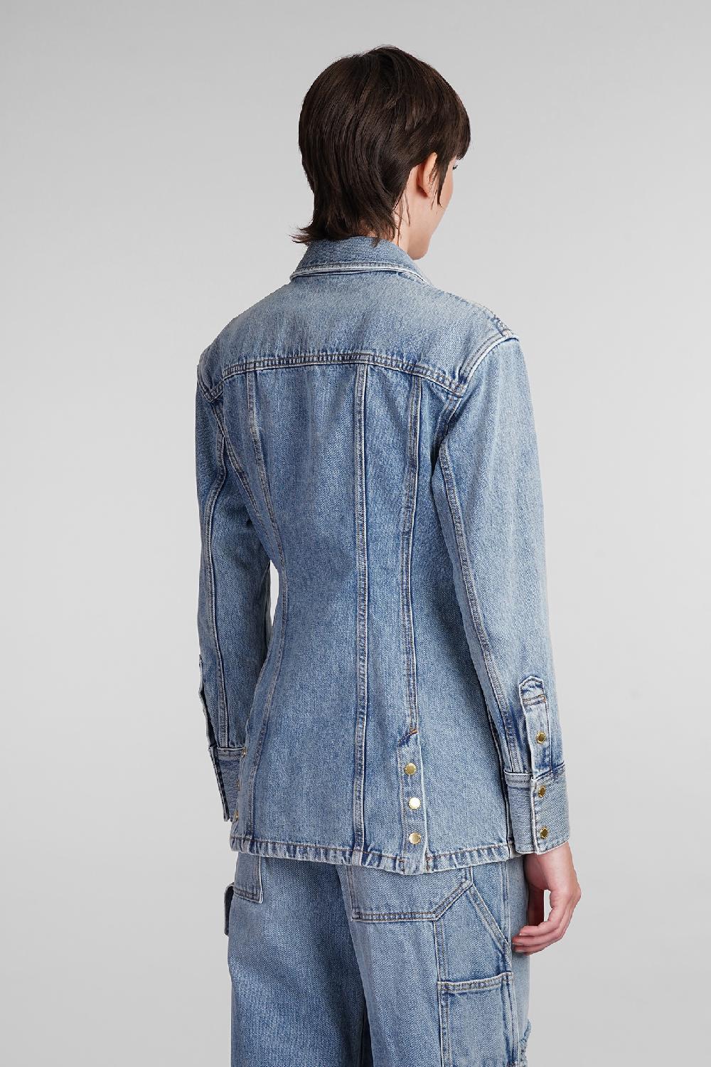 Deliberti DarkPark Giacche denim nicole in denim blu cod. 408994 - Deliberti The Luxury Shopping Fino al 65% di sconto