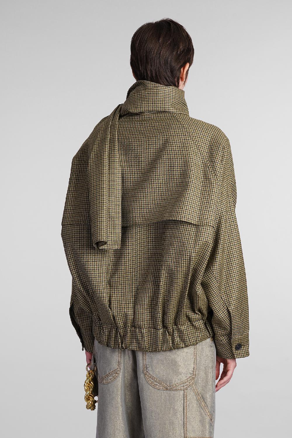 Deliberti DarkPark Bomber lee in lana verde cod. 408995 - Deliberti The Luxury Shopping Only for today