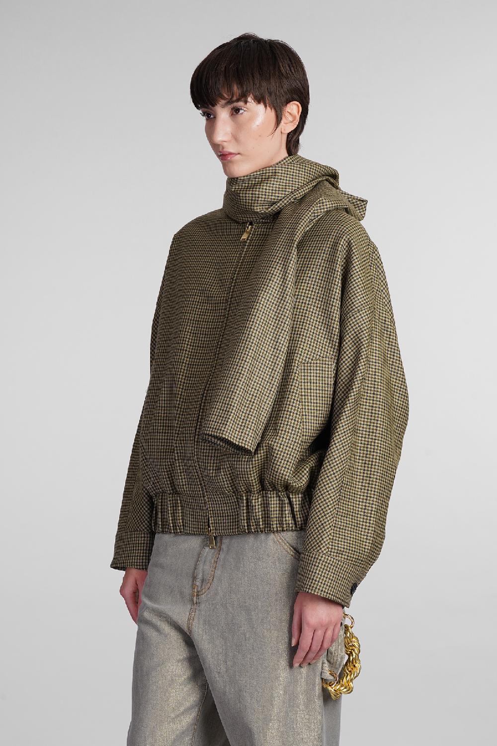 Deliberti DarkPark Bomber lee in lana verde cod. 408995 - Deliberti The Luxury Shopping Only for today